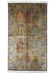 INDIAN SILK RUG 90*156 KASHMIR HAMADAN