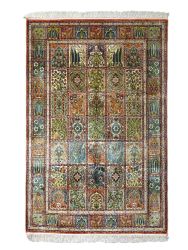 INDIAN SILK RUG 96*146 KASHMIR HAMADAN