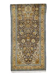 INDIAN SILK RUG 79*279 KASHMIR