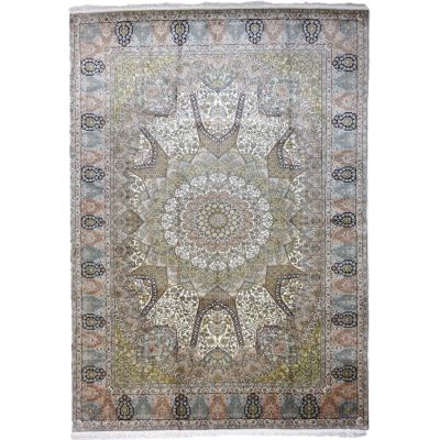 INDIAN SILK RUG 218*308 KASHMIR