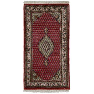 INDO MIR 73*140 RED CORNER MEDALLION